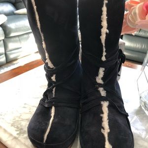 Sanita blue clog boot